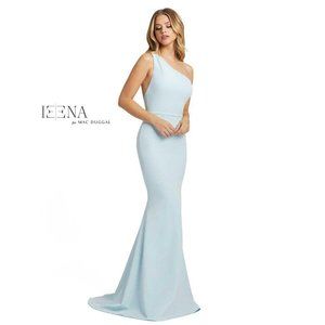 IEENA Mac Duggal One Shoulder Long Fitted Mermaid Gown 4